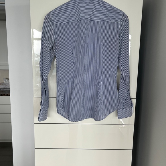 Zara Basic Strip Blue Shirt - Picture 4 of 5